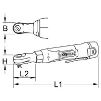 1/4 Akku-Umschaltknarre, 34Nm, 220 U/min 10,8V, mit 2 Akkus und 1 Ladegerät