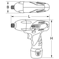 1/4 Akku-Bit-Schlag-Schrauber, 117Nm, 1.870 U/min, ohne Akku und Ladegerät