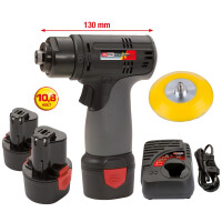 Akku-Schleifmaschine, 3.200 U/min 10,8V, mit 2 Akkus und 1 Ladegerät