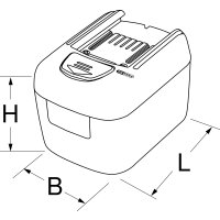 Universal-Schiebe-Akku, 10,8V, 1,5Ah