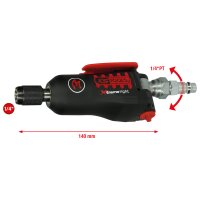1/4" MONSTER Xtremelight Mini-Bit-Druckluft-Schlagschrauber mit Umschaltwippe, 108Nm