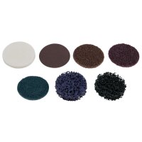 Ersatz-Schleifpads, Ø50mm, Strip Rad schwarz, 10er Pack