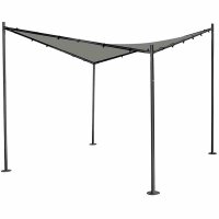 Berlino Pavillon 3x3 m Gestell anth, Dach hellgr