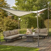 Berlino Pavillon 3x3 m Gestell anth, Dach hellgr 2
