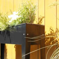 Hochbeet Slim 98x25x82 cm, pulverbesch. 5