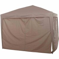 Starter Faltpav taupe 3x3 Stahl grau/Polyester taup 2