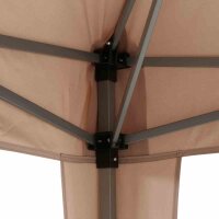 Starter Faltpav taupe 3x3 Stahl grau/Polyester taup 4