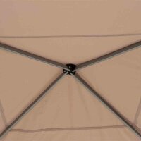 Starter Faltpav taupe 3x3 Stahl grau/Polyester taup 5