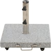 Ennio, Granitst., 28kg eckig mit Griff+Rolle