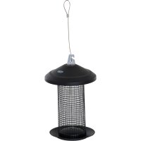 Futtersäule schwarz Aluminium, für Erdnüsse 2