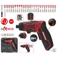 eMONSTER 1/4“ Akku-Bit-Schrauber-Satz, 27-tlg.