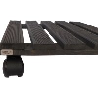 Holz-Pflanzenroller eckig 38x38cm,ant.KieferFSC100% 2