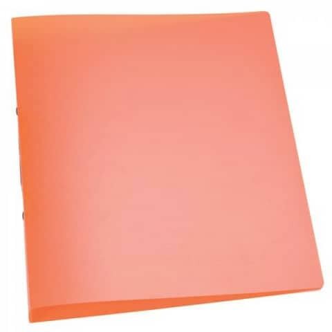 Ringbuch transparent - A4, 2-Ring, Ring-Ø 25 mm, orange-transparent