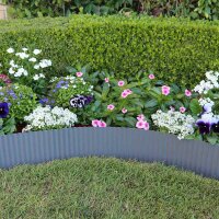 Rasenkante Metall grau 6m x 15cm 2