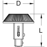 3/8"+1/4" Drehknopf-Umsteckvierkant