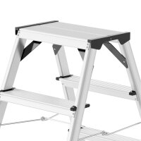 Hailo Stehleiter beidseitig D60 StandardLine silber 2x 5 Stu