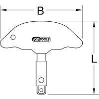 1/2" T-Griff-Antriebsvierkant