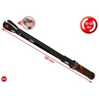 3/8" ERGOTORQUE®precision Ratschen-Drehmomentschlüssel, 10-50Nm