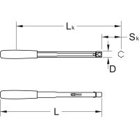 9x12mm ERGOTORQUE®precision Einsteck-Drehmomentschlüssel festeingestellt, 5-25Nm