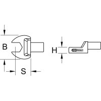 14x18mm Einsteck-Maulschlüssel, 30mm