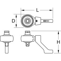 Drehmoment-Vervielfältiger 3/4" x 1", 2700Nm