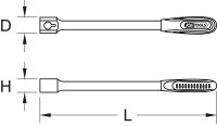 14x18mm ERGOTORQUEplus Universal-Einsteck-Schlüssel