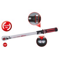 1/2" ERGOTORQUE®precision Ratschen-Drehmomentschlüssel, 40-200Nm, rot
