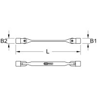 Torx-E-Doppel-Gelenkschlüssel, E6xE8
