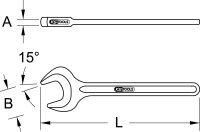 Einmaul-Kraftschlüssel, 95mm