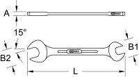 Doppel-Maulschlüssel, 24x27mm