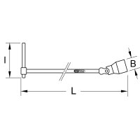 T-Griff Gelenkschlüssel, XL, 16mm