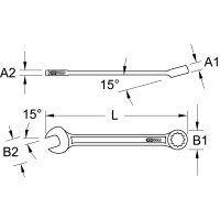 XL Ringmaulschlüssel abgewinkelt,10mm