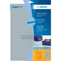 HERMA Folienetiketten 4114 silber 99,1 x 67,7
