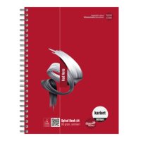 Spiralbuch Red Note A4, 80 Blatt 90g/qm, 5mm 