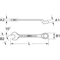 Ringmaulschlüssel, gekröpft, 2.3/4"
