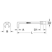 Klauenschlüssel ohne Drehstift 24 mm