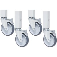 Rollensatz mit Expander, 4 Lenkrollen mit Fes