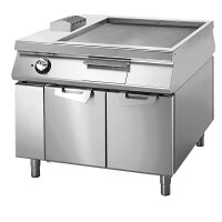 Elektro-Grillplatte glatt verchromt auf  gallery