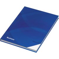 Notizbuch Business - A4, Hardcover, kariert, 96 Blatt, blau
