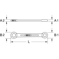 CHROMEplus Torx-E-Doppel-Ringschlüssel, E20xE24