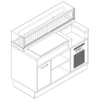 Sushi-Station 1600 mm mit neutralem Unte gallery