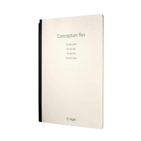 SIGEL Notizheft für Konferenzmappe Conceptum Flex to do DIN A4 liniert und kariert, creme 92 Seiten