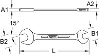 CHROMEplus Doppel-Maulschlüssel, 9/16" x 5/8"