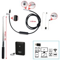 Wi-Fi-Videoskop-Satz mit Ø 3,9 mm 0° HD Frontkamera-Sonde, 7-tlg