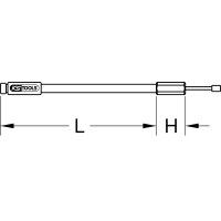 Hydraulik-Druckspindel, 17mm, G1"x11x460mm