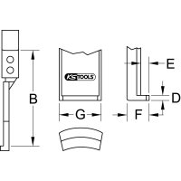 Abzieherhaken Ganzstahlausführung, 80mm, für 620.4103+630.4103