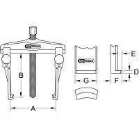 Schnellspann-Universal-Abzieher 2-armig mit extrem...