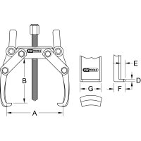 Universal-Abzieher 2-armig, 20-230mm