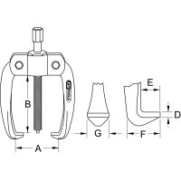 BASIC Universal-Abzieher 2-armig, 10-120mm