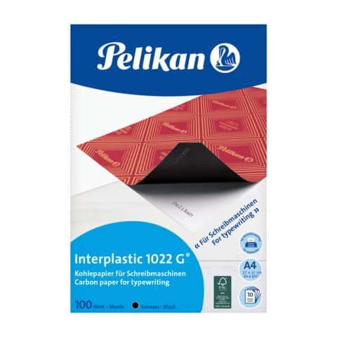 Pelikan Kohlepapier interplastic 1022 G® 404400 DIN A4, 100 Blatt